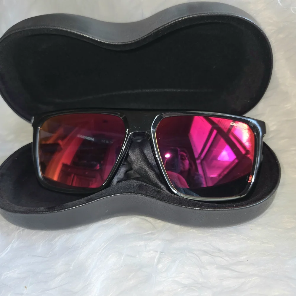 Carrera Unisex Women's Sunglasses Rare Blue Shaded Red Lense Festival Edition